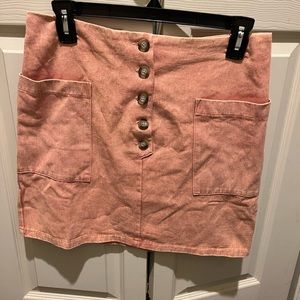 High waisted pink lily skirt